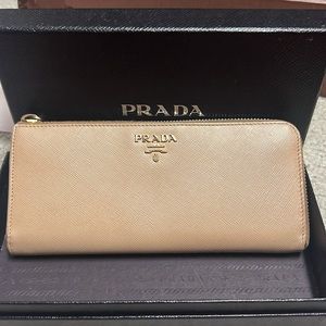 Authentic Prada saffiano long wallet